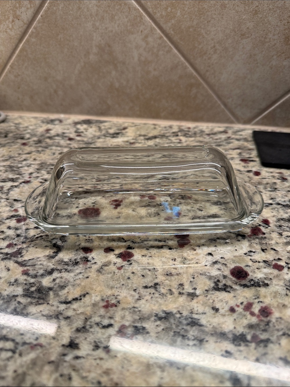 Clear Glass Butter Dish